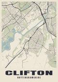 Street map poster of Clifton, Nottinghamshire