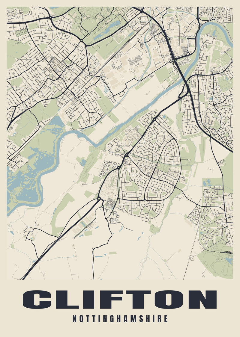 Clifton Street Map Poster