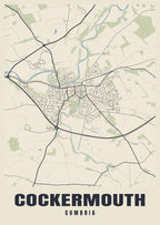 Street map poster of Cockermouth, Cumbria