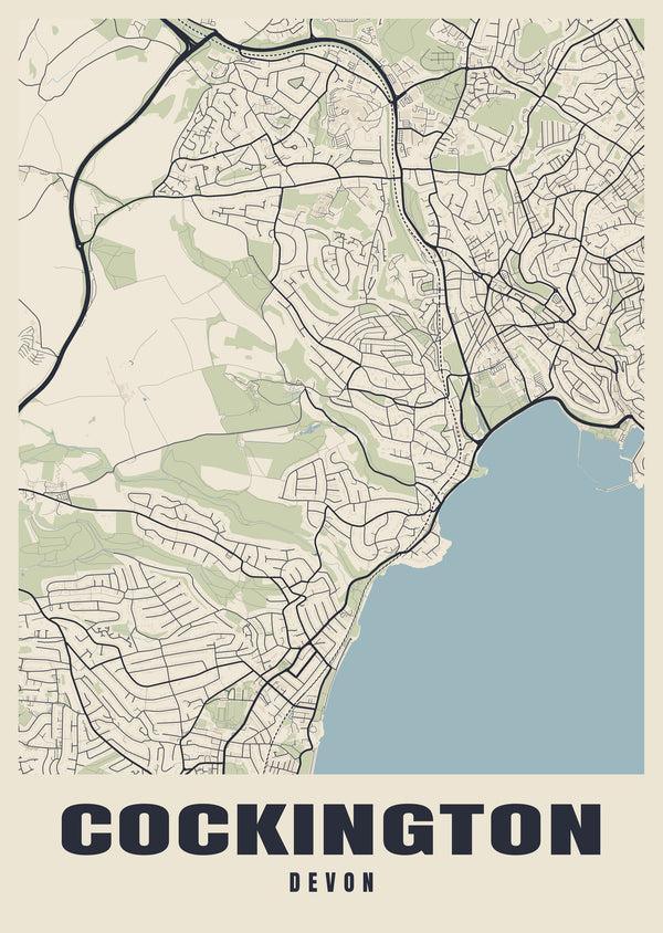 Cockington Street Map Poster