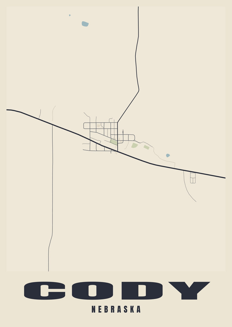Cody Street Map Poster
