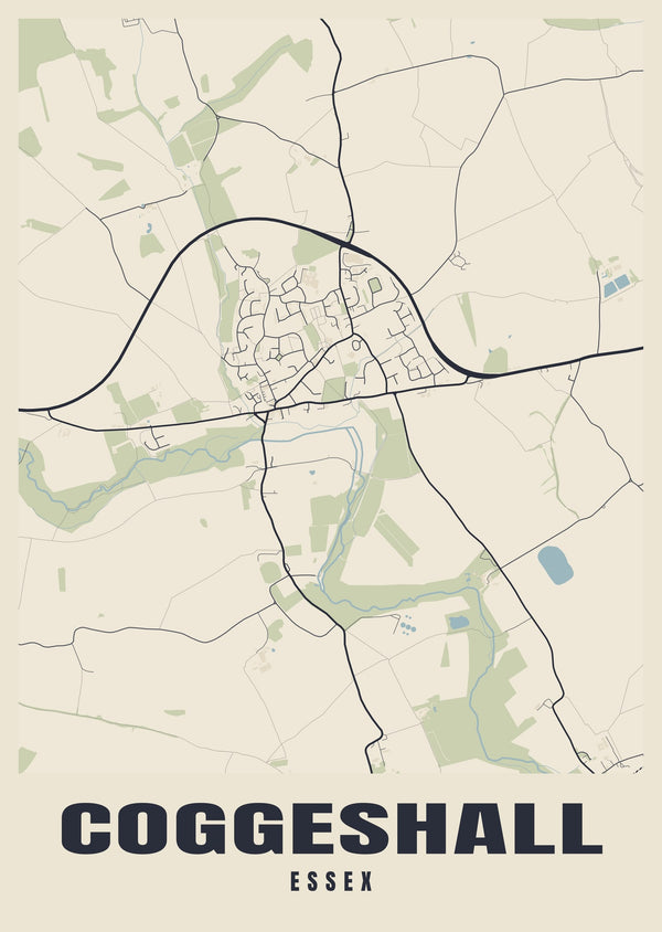 Coggeshall Street Map Poster