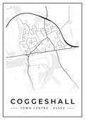 Street map poster of Coggeshall town centre, Essex