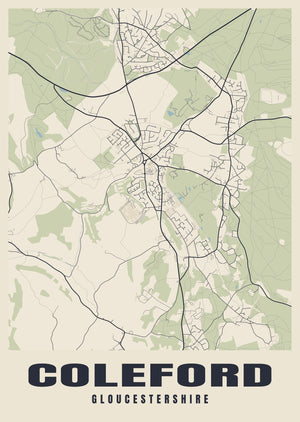 Coleford Street Map Poster