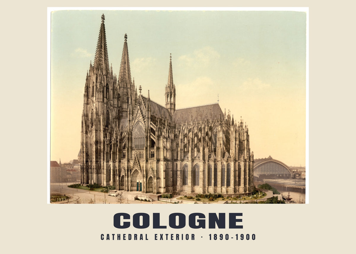 Buitenkant van de kathedraal, Keulen, 1890–1900