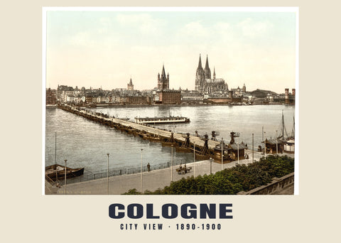 Stadsgezicht, Keulen — 1890–1900 · Historische fotochroomprint