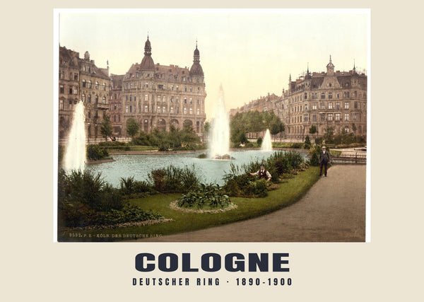 Deutscher Ring, Cologne — 1890–1900 · Tirage photochrome ancien