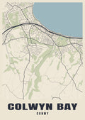 Street map poster of Colwyn Bay, Conwy