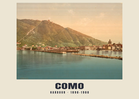 Port, Como — 1890–1900 · Tirage photochrome ancien