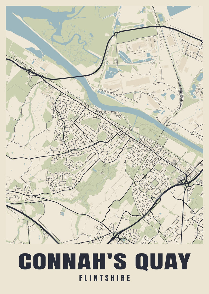 Connah's Quay Street Map Poster