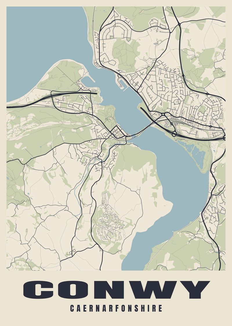 Conwy Street Map Poster
