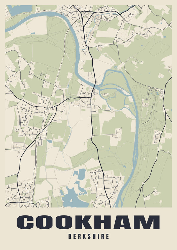 Cookham Street Map Poster