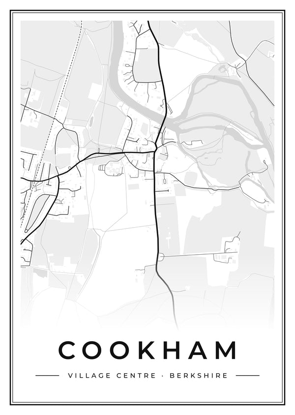 Cookham Village Centre Street Map Poster