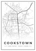 Street map poster of Cookstown town centre, County Tyrone