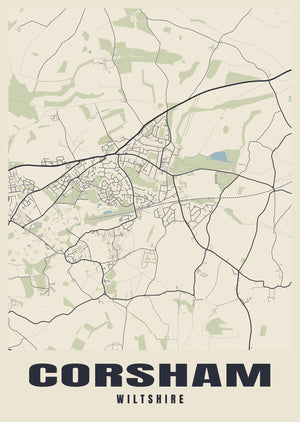 Corsham Street Map Poster