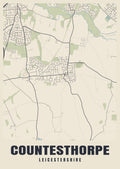 Street map poster of Countesthorpe, Leicestershire