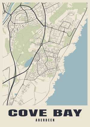 Cove Bay Street Map Poster