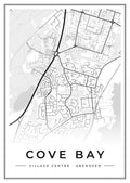 Street map poster of Cove Bay village centre, Aberdeen