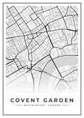 Street map poster of Covent Garden, Westminster, London