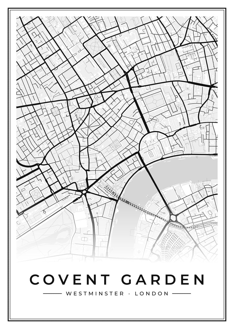 Covent Garden Street Map Poster