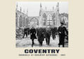 Churchill at Coventry Cathedral, Coventry — Historic photograph print, 1941