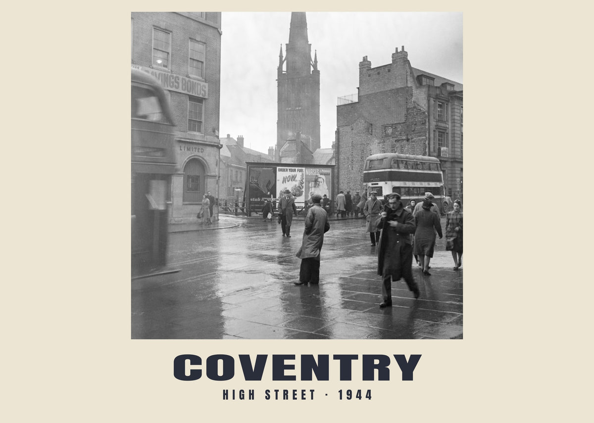 High Street, Coventry — Historic photograph print, 1944