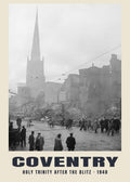 Holy Trinity after the Blitz, Coventry — Historic photograph print, 1940