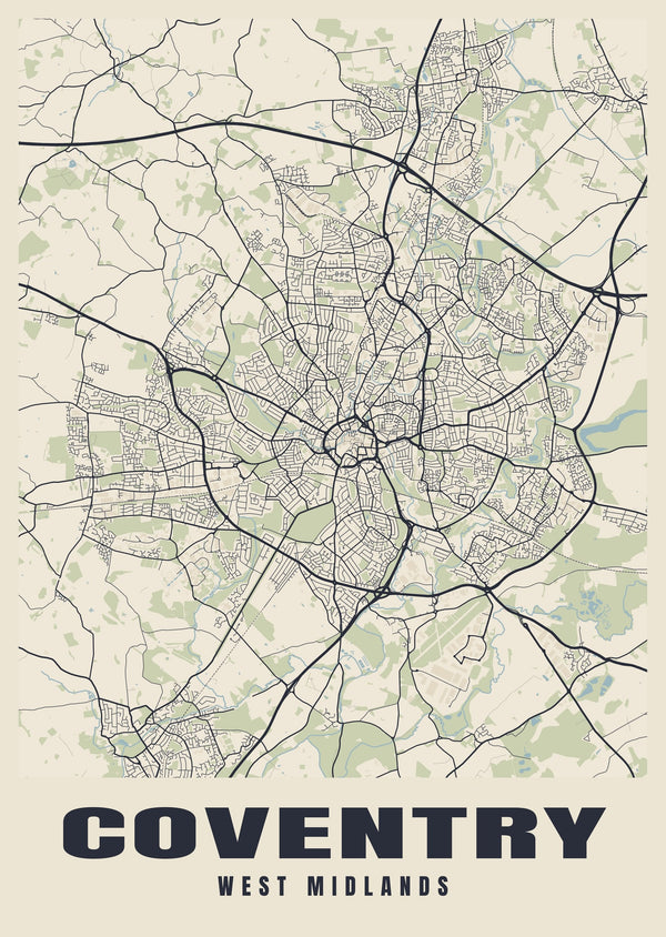 Coventry Street Map Poster
