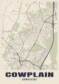 Street map poster of Cowplain, Hampshire