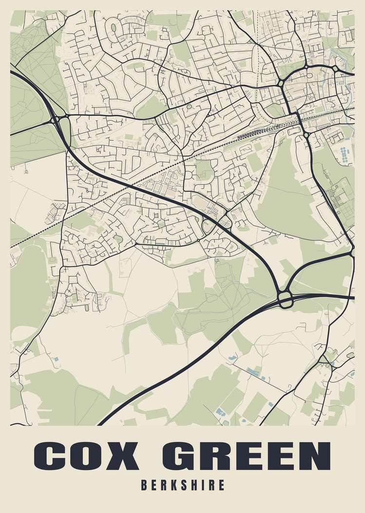 Cox Green Street Map Poster