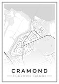 Street map poster of Cramond village centre, Edinburgh