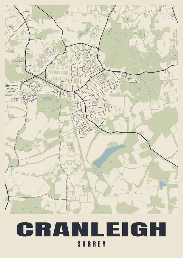 Cranleigh Street Map Poster