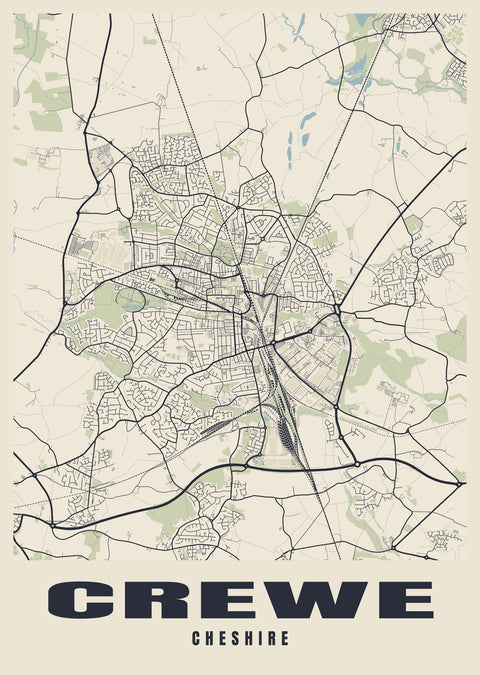 Crewe Street Map Poster
