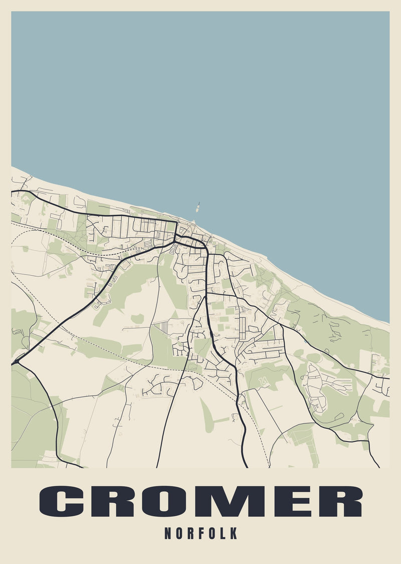 Cromer Street Map Poster