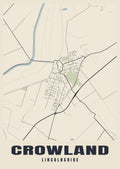 Street map poster of Crowland, Lincolnshire