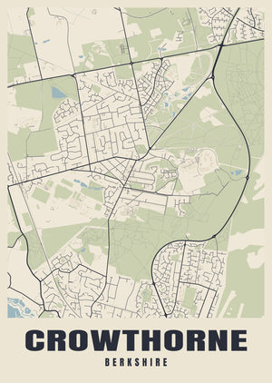 Crowthorne Street Map Poster