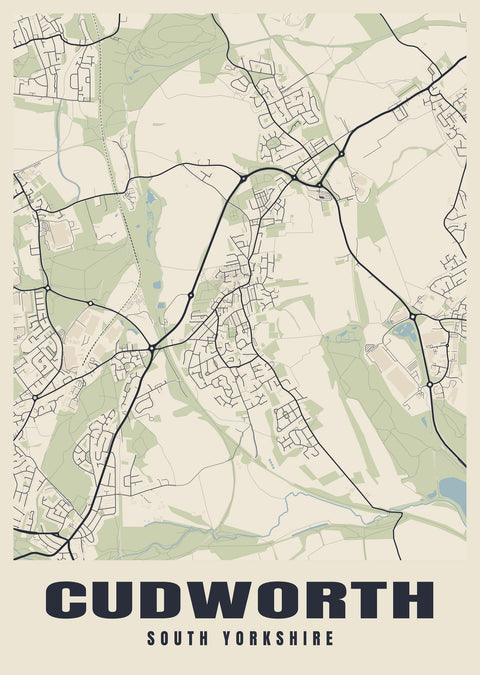 Cudworth Street Map Poster