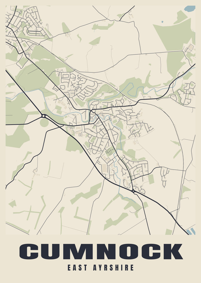 Cumnock Street Map Poster