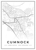 Street map poster of Cumnock town centre, East Ayrshire