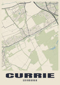 Street map poster of Currie, Edinburgh