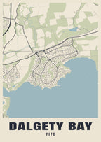 Street map poster of Dalgety Bay, Fife