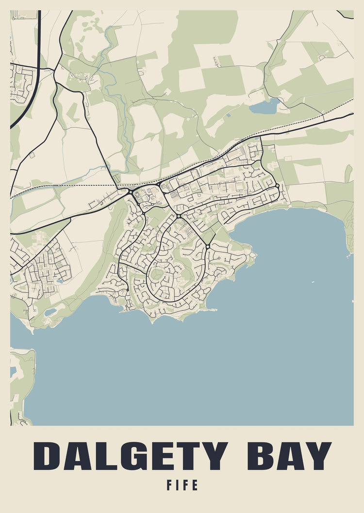 Dalgety Bay Street Map Poster