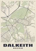 Street map poster of Dalkeith, Midlothian