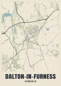 Street map poster of Dalton-in-Furness, Cumbria