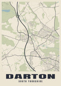 Street map poster of Darton, South Yorkshire