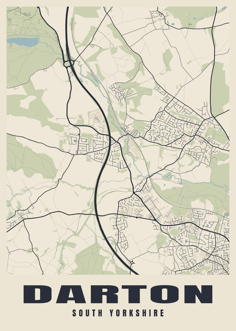 Darton Street Map Poster