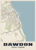 Street map poster of Dawdon, County Durham