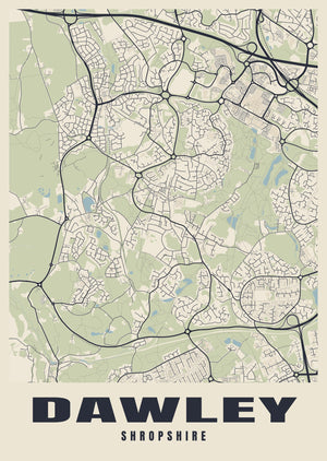 Dawley Street Map Poster