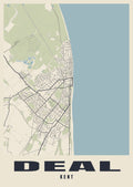 Street map poster of Deal, Kent