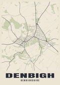Street map poster of Denbigh, Denbighshire